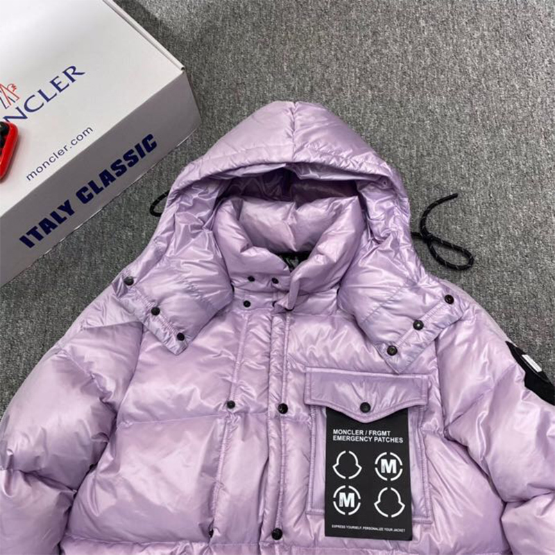 Moncler Anthemyx Short Down Jacket In Light Lilac - DopestKickz