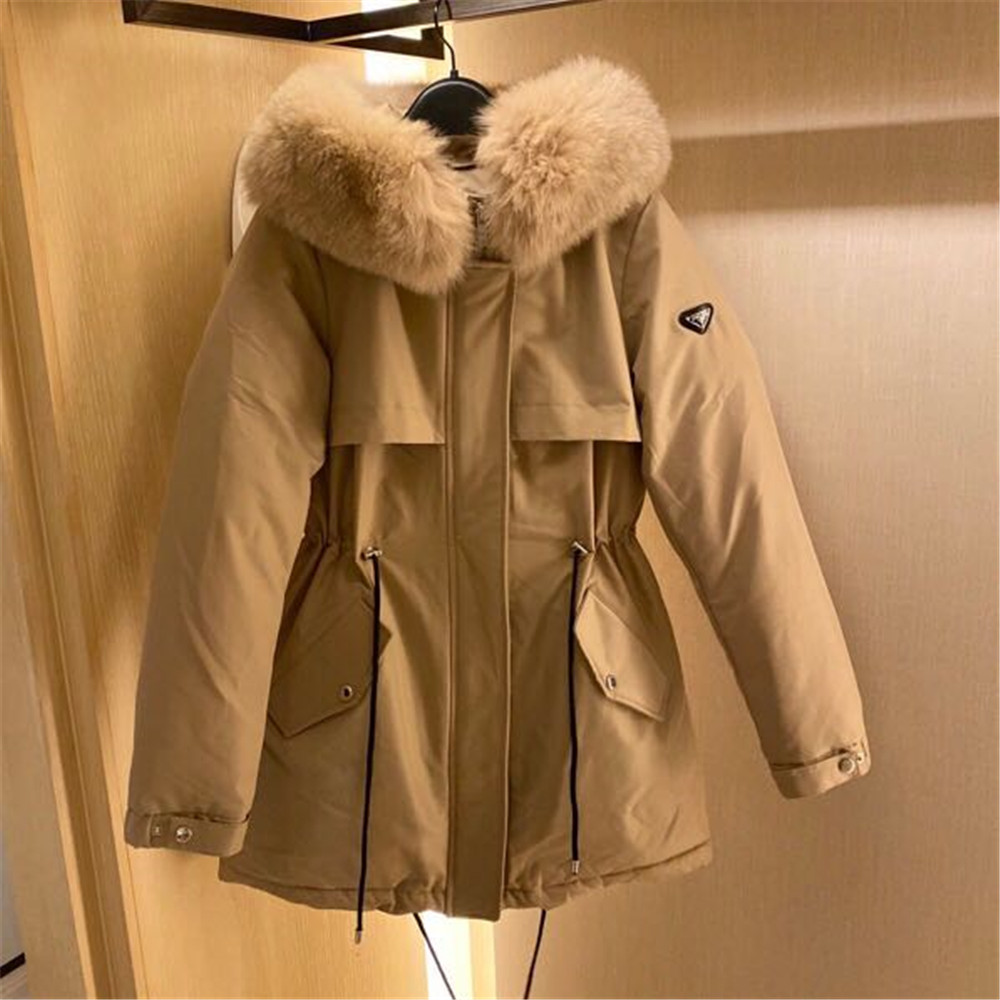 Prada Detachable Long Down Jacket(Apricot) - DopestKickz