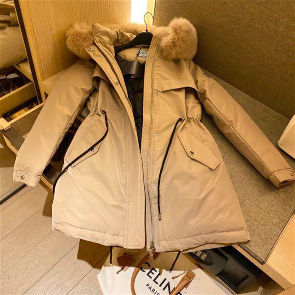 Prada Detachable Long Down Jacket(Apricot) - DopestKickz