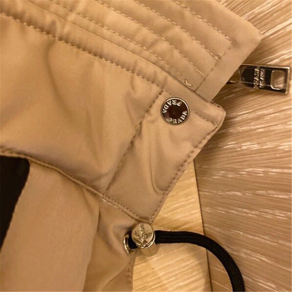 Prada Detachable Long Down Jacket(Apricot) - DopestKickz