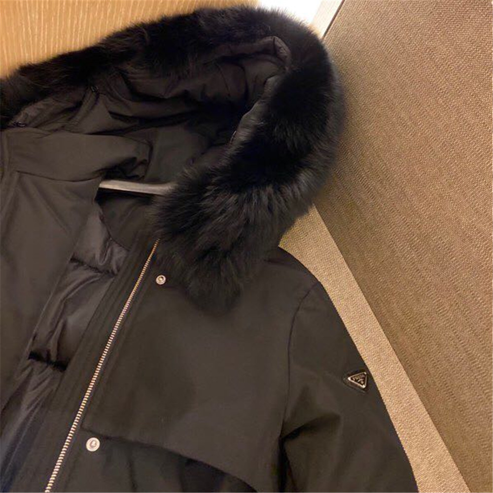 Prada Detachable Long Down Jacket(Black) - DopestKickz