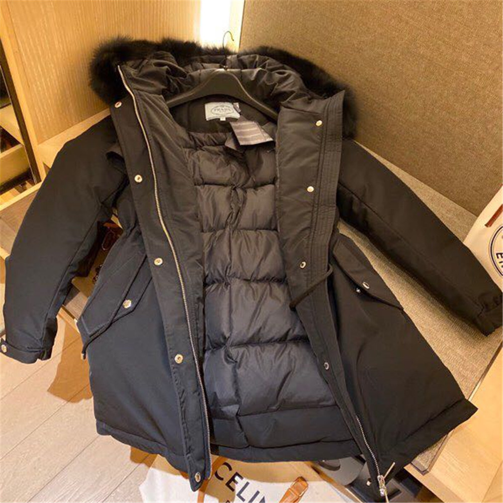 Prada Detachable Long Down Jacket(Black) - DopestKickz