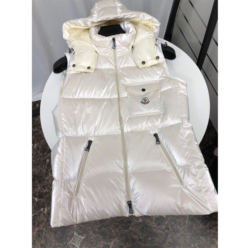 Moncler Diotis Vest In White - DopestKickz