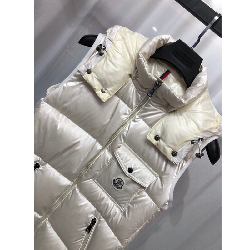 Moncler Diotis Vest In White - DopestKickz