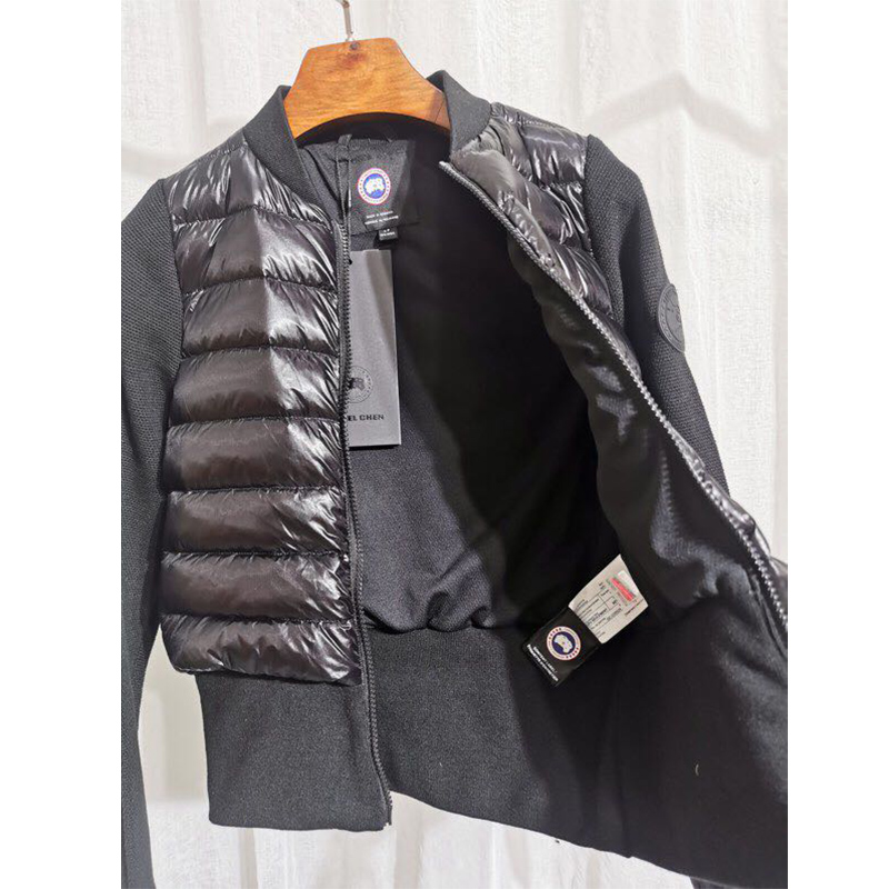 Moncler Mon Women Padded Knit Short Down Jacket Black - DopestKickz