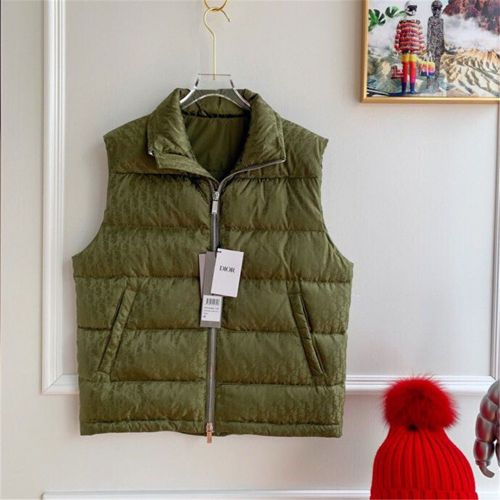 Dior Reflective Down Puffer Jacket With Dior Oblique Print In Silver Grey - DopestKickz