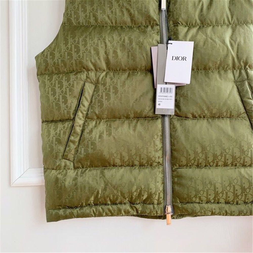 Dior Reflective Down Puffer Jacket With Dior Oblique Print In Silver Grey - DopestKickz