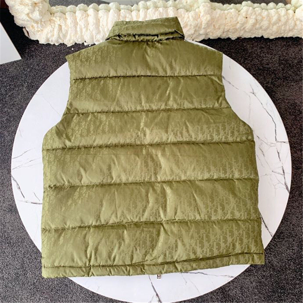 Dior Reflective Down Puffer Jacket With Dior Oblique Print In Silver Grey - DopestKickz