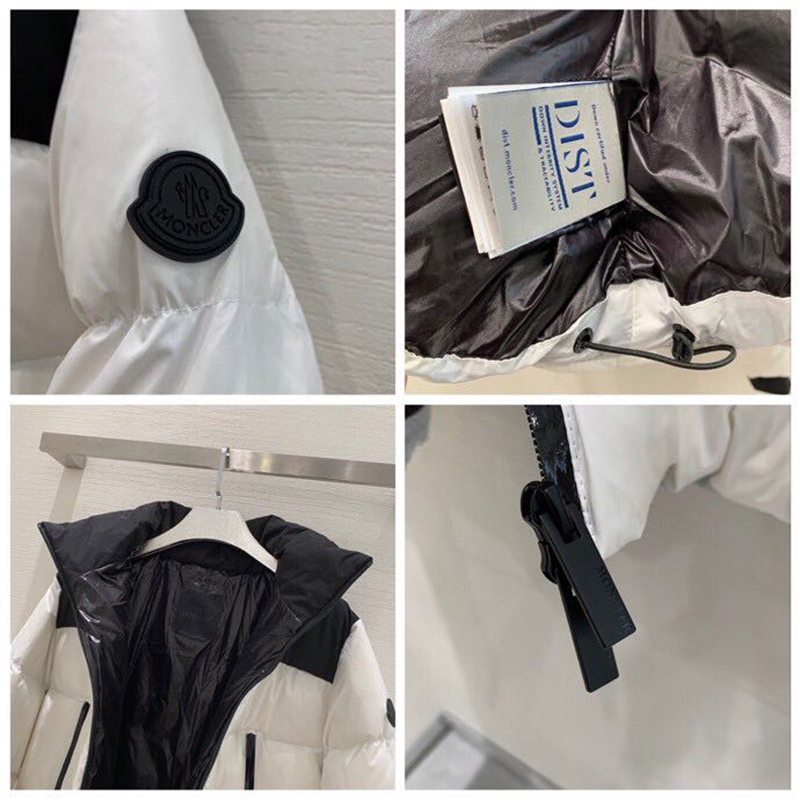 Moncler Jasione Short Down Jacket In White - DopestKickz