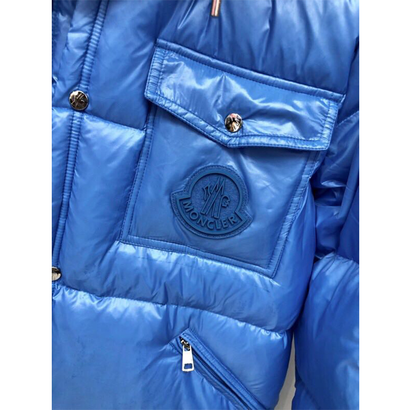 Moncler Lamentin Short Down Jacket In Blue - DopestKickz