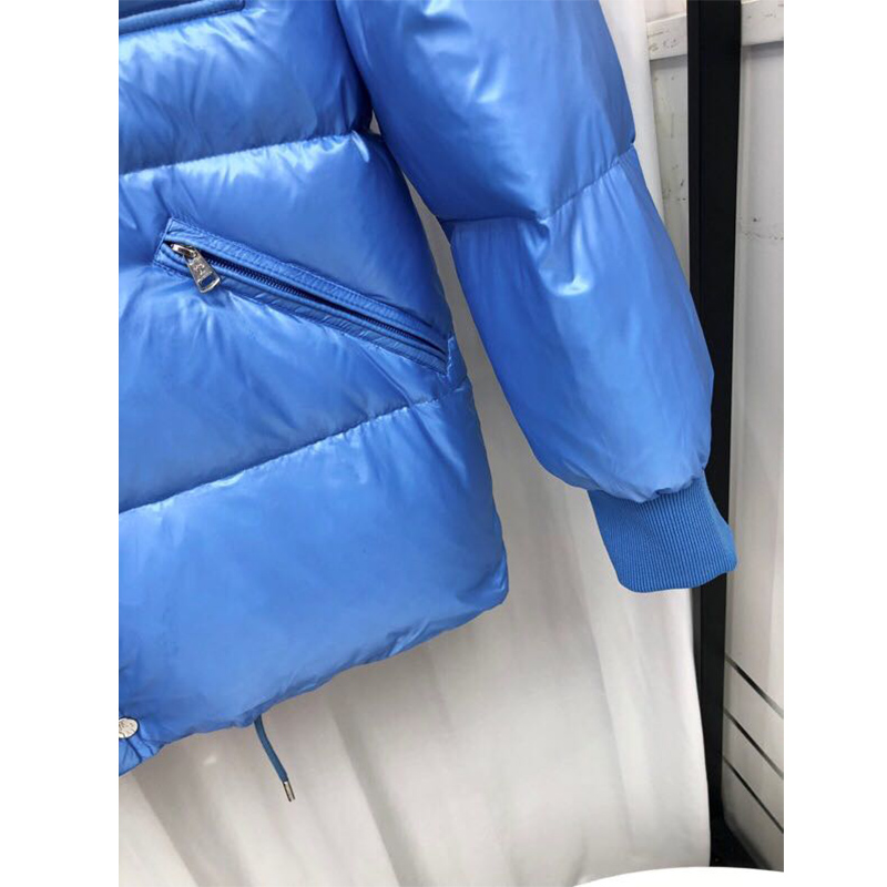 Moncler Lamentin Short Down Jacket In Blue - DopestKickz