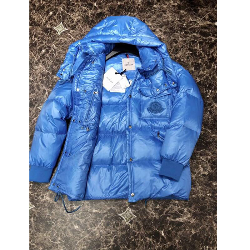 Moncler Lamentin Short Down Jacket In Blue - DopestKickz