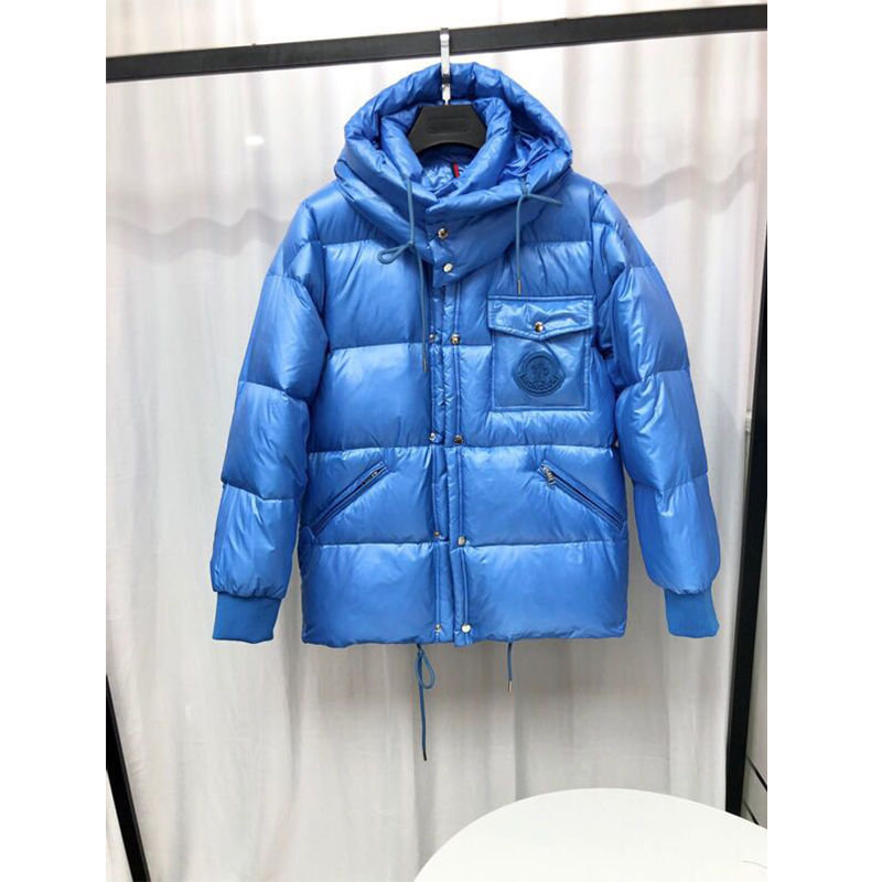 Moncler Lamentin Short Down Jacket In Blue - DopestKickz