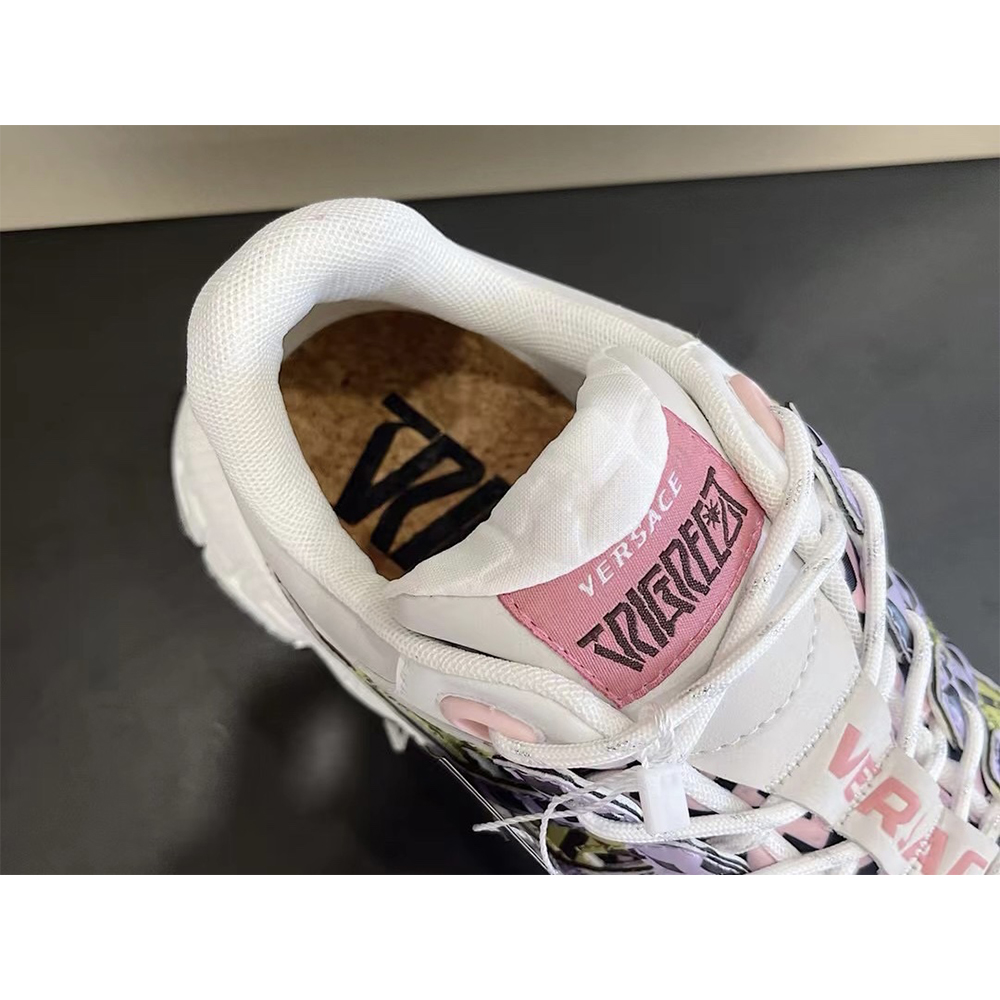 Versace Trigreca Sneakers Purple Pink & Yellow - DopestKickz