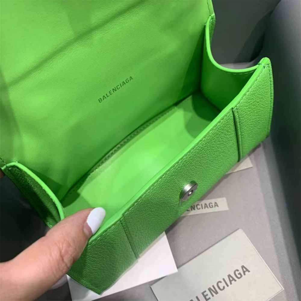 [50% Discount]Balenciaga Hourglass Top Handle Bag In Green - DopestKickz
