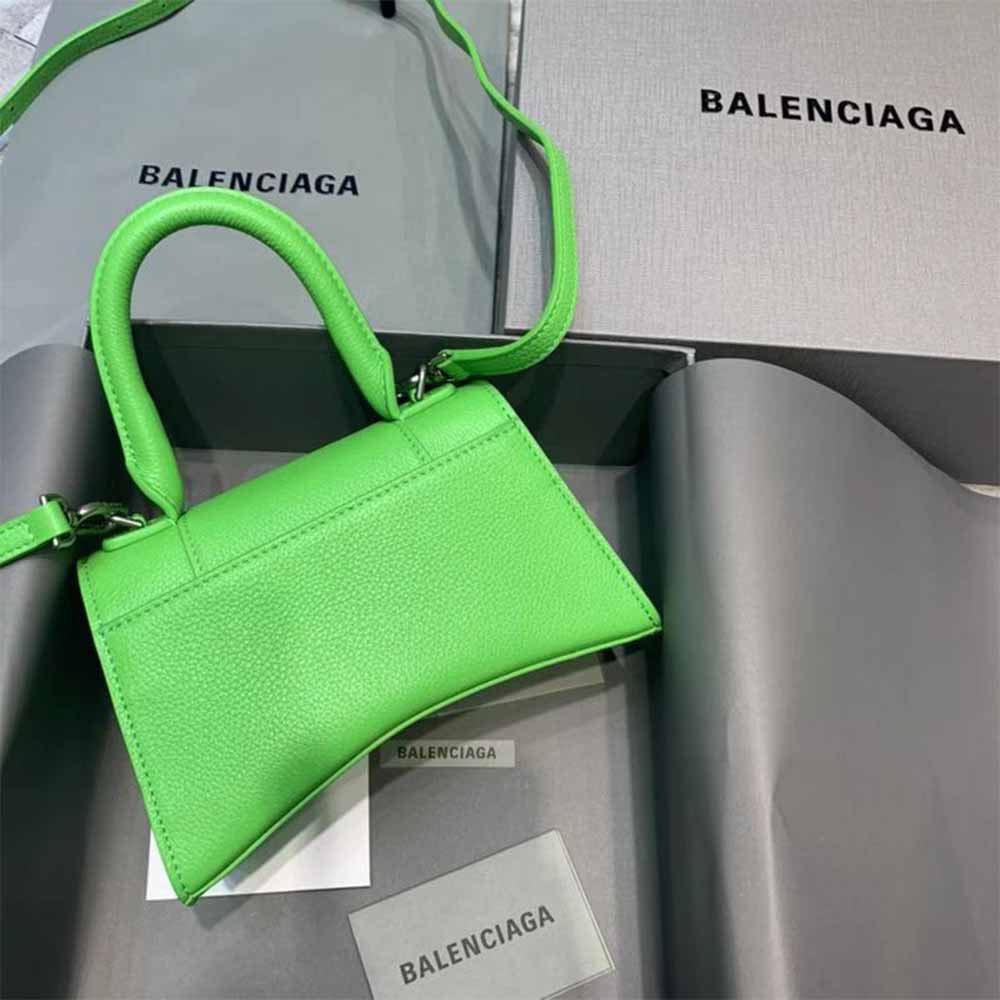 [50% Discount]Balenciaga Hourglass Top Handle Bag In Green - DopestKickz