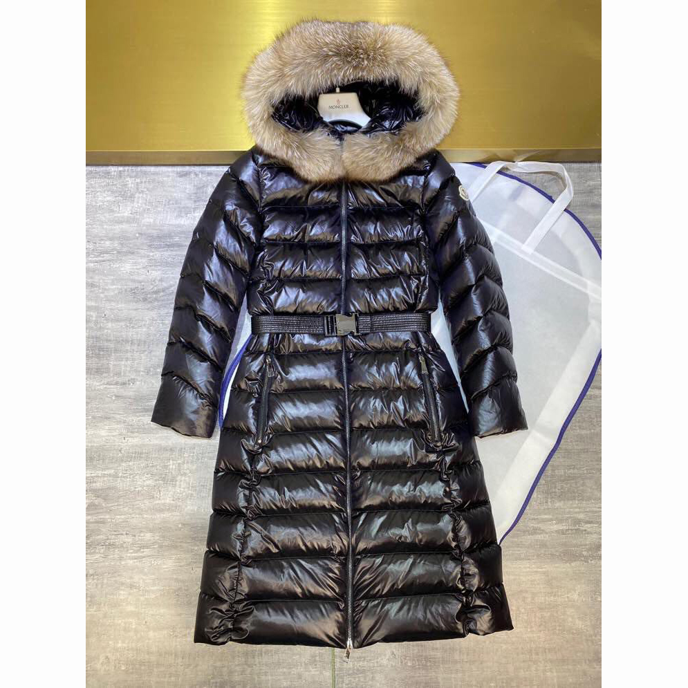 Moncler Black Down Long Jacket - DopestKickz