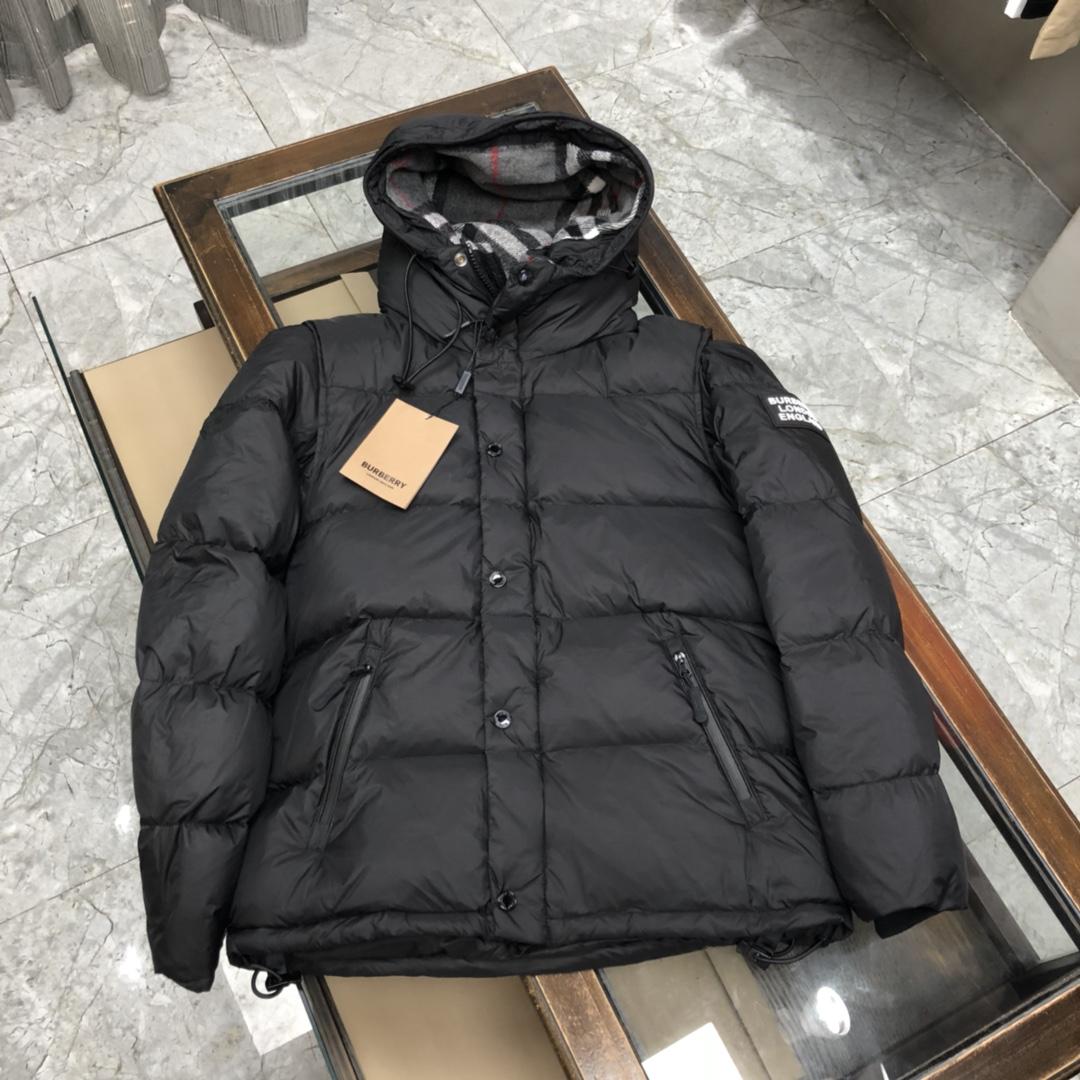 Burberry Logo Print Down Jacket - DopestKickz