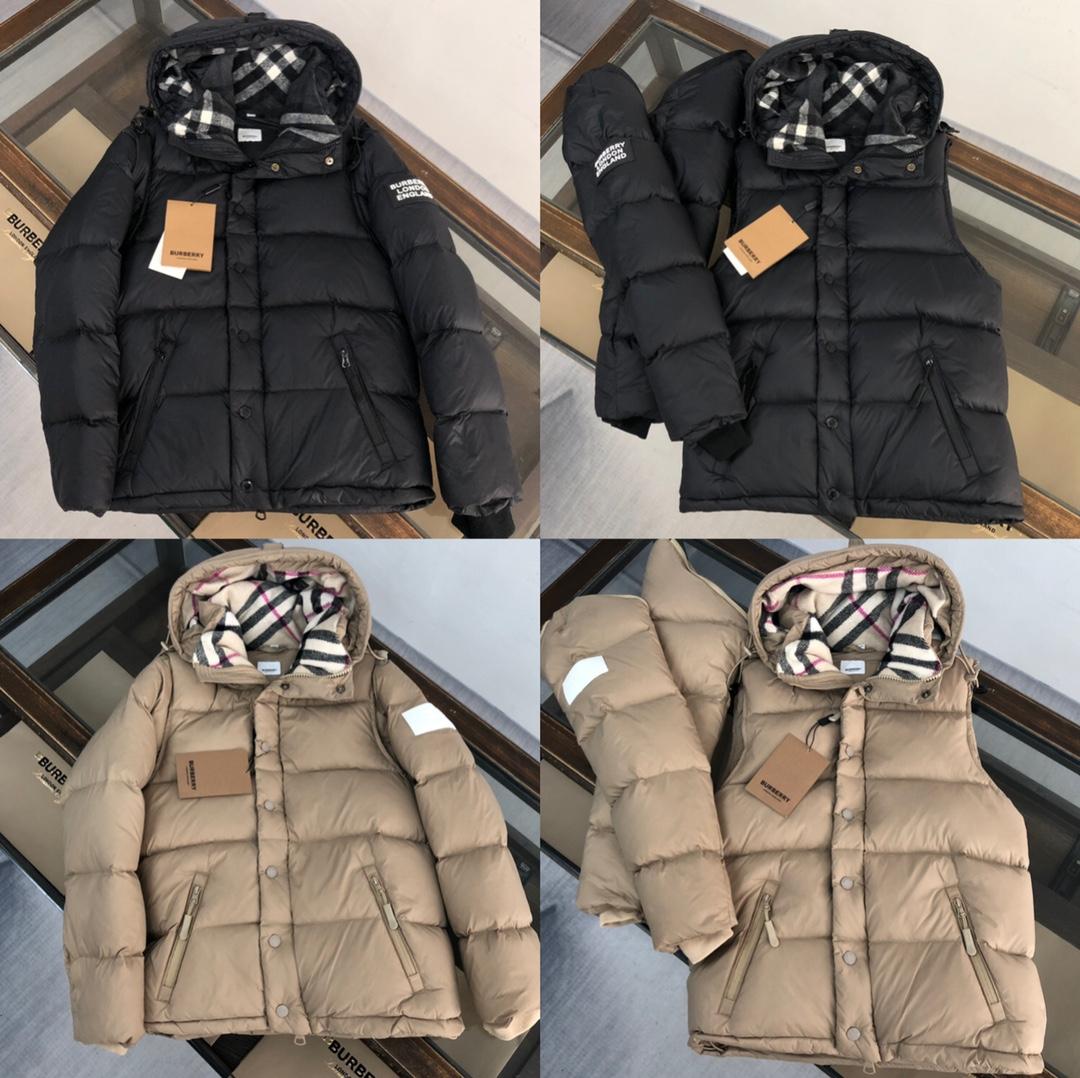 Burberry Logo Print Down Jacket - DopestKickz