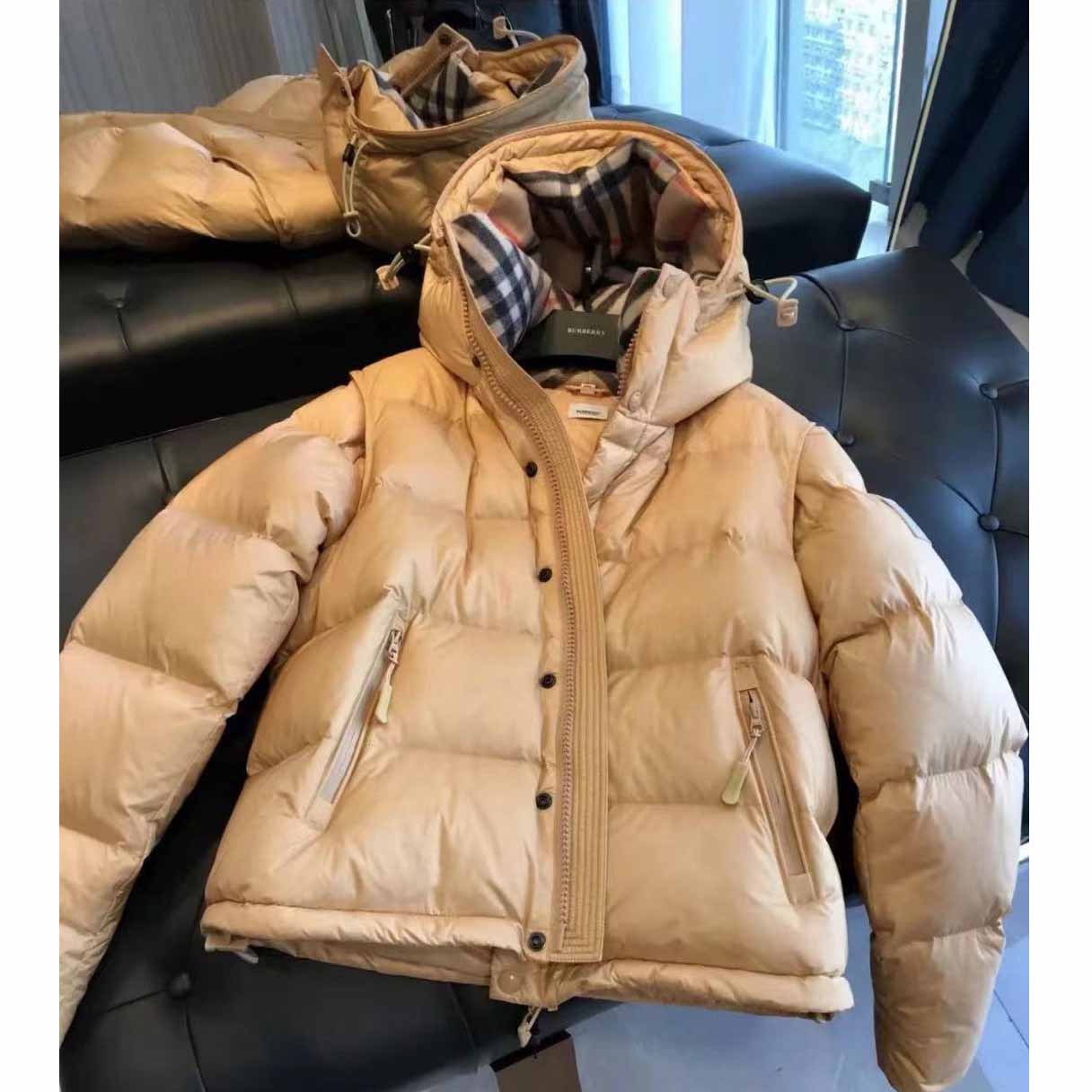 Burberry Logo Print Down Jacket - DopestKickz