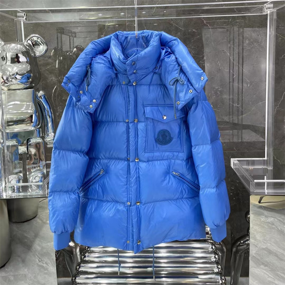 Moncler Lamentin Short Down Jacket In Blue - DopestKickz
