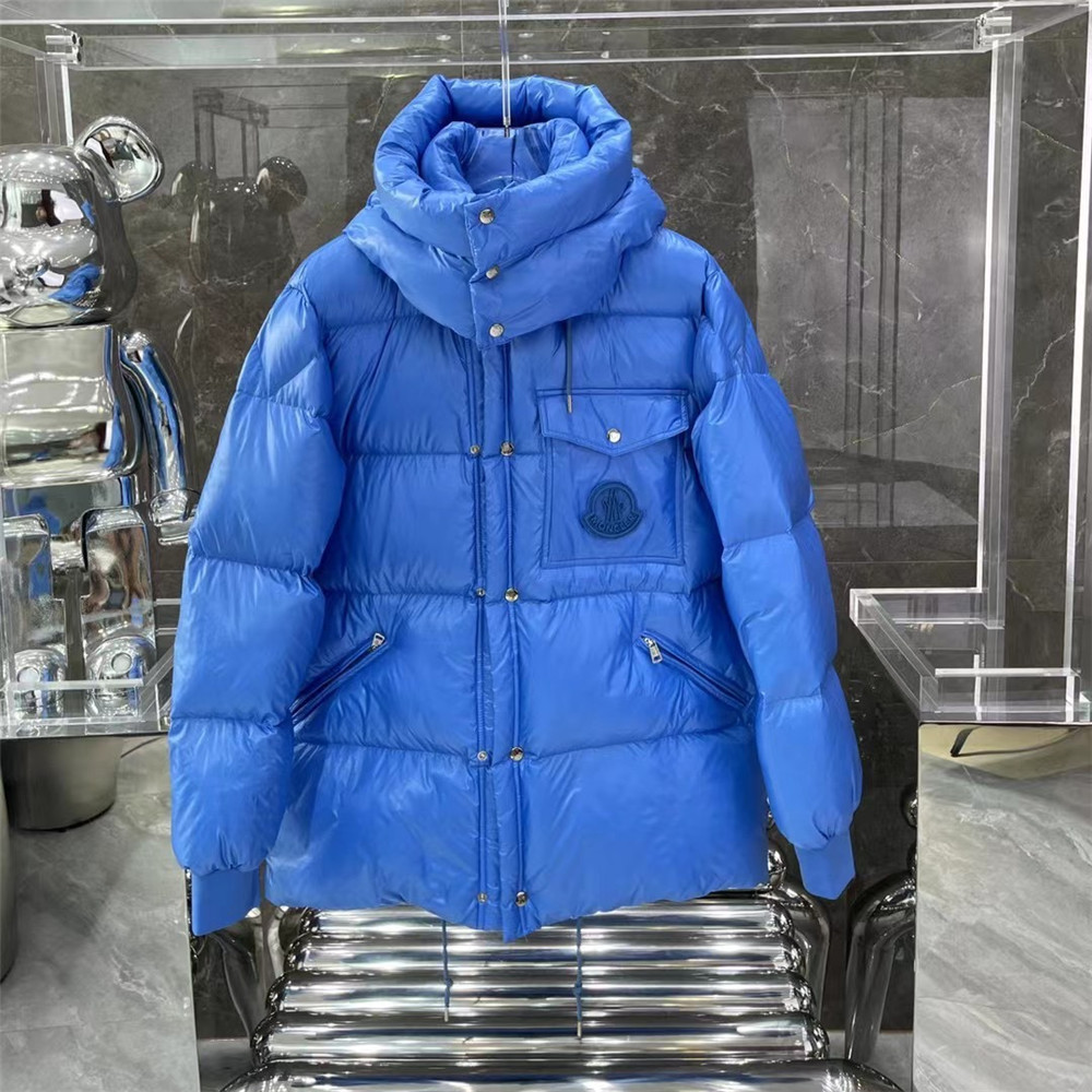 Moncler Lamentin Short Down Jacket In Blue - DopestKickz