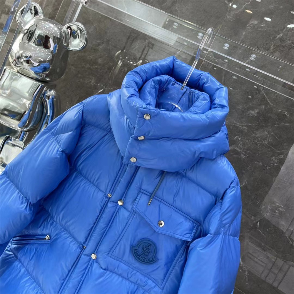 Moncler Lamentin Short Down Jacket In Blue - DopestKickz