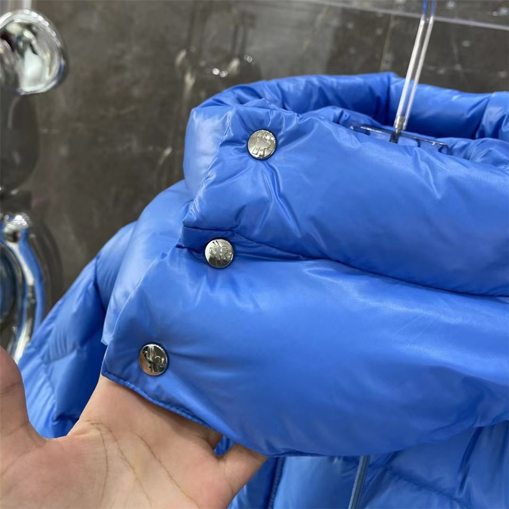 Moncler Lamentin Short Down Jacket In Blue - DopestKickz