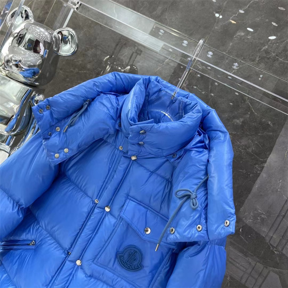 Moncler Lamentin Short Down Jacket In Blue - DopestKickz