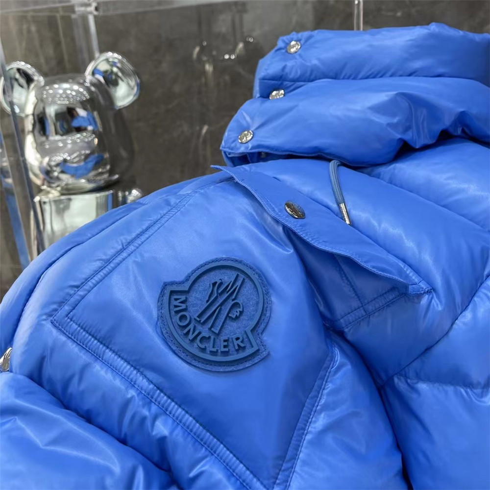 Moncler Lamentin Short Down Jacket In Blue - DopestKickz