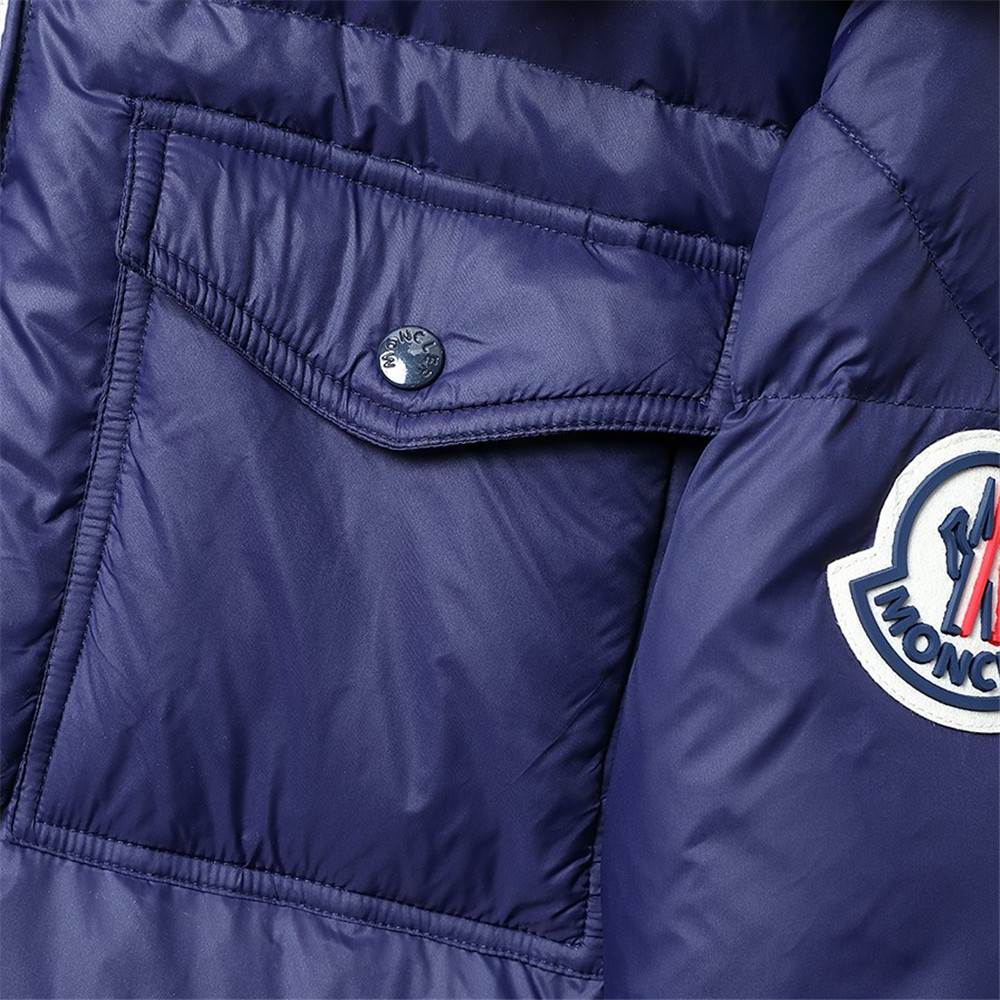 Moncler Montbeliard Short Down Jacket(Blue) - DopestKickz