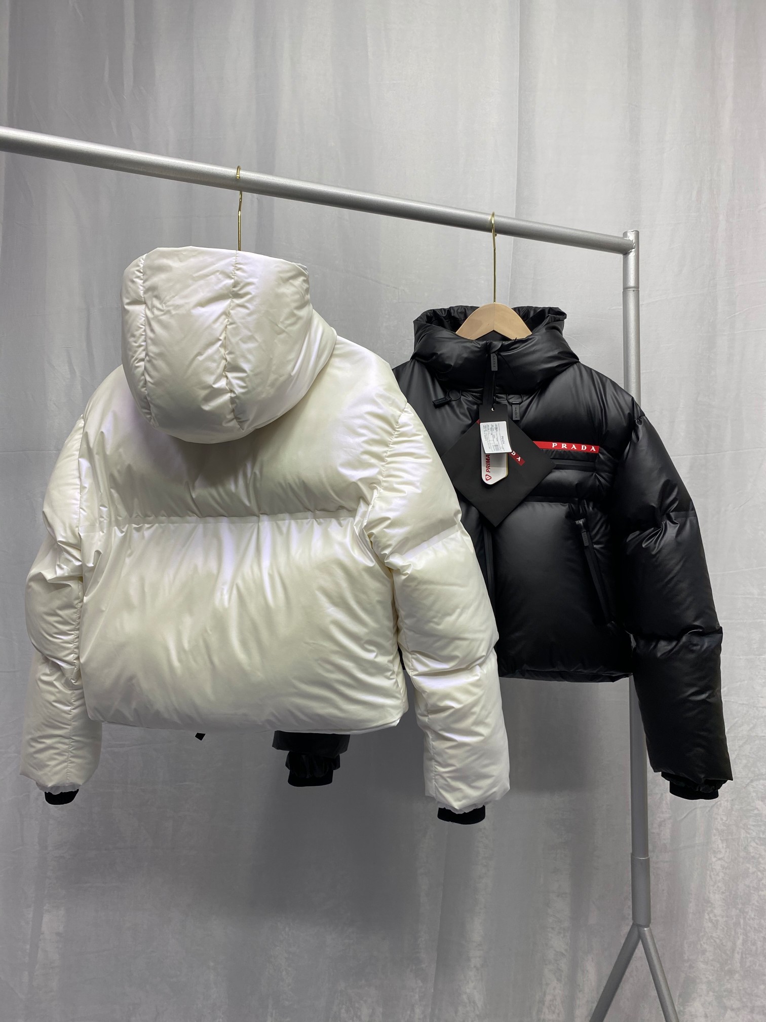Prada Light Nylon Hooded Puffer Jacket - DopestKickz