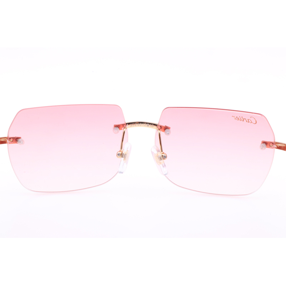 Cartier 8300818 Red Wood Sunglasses In Gold Gradient Pink - DopestKickz