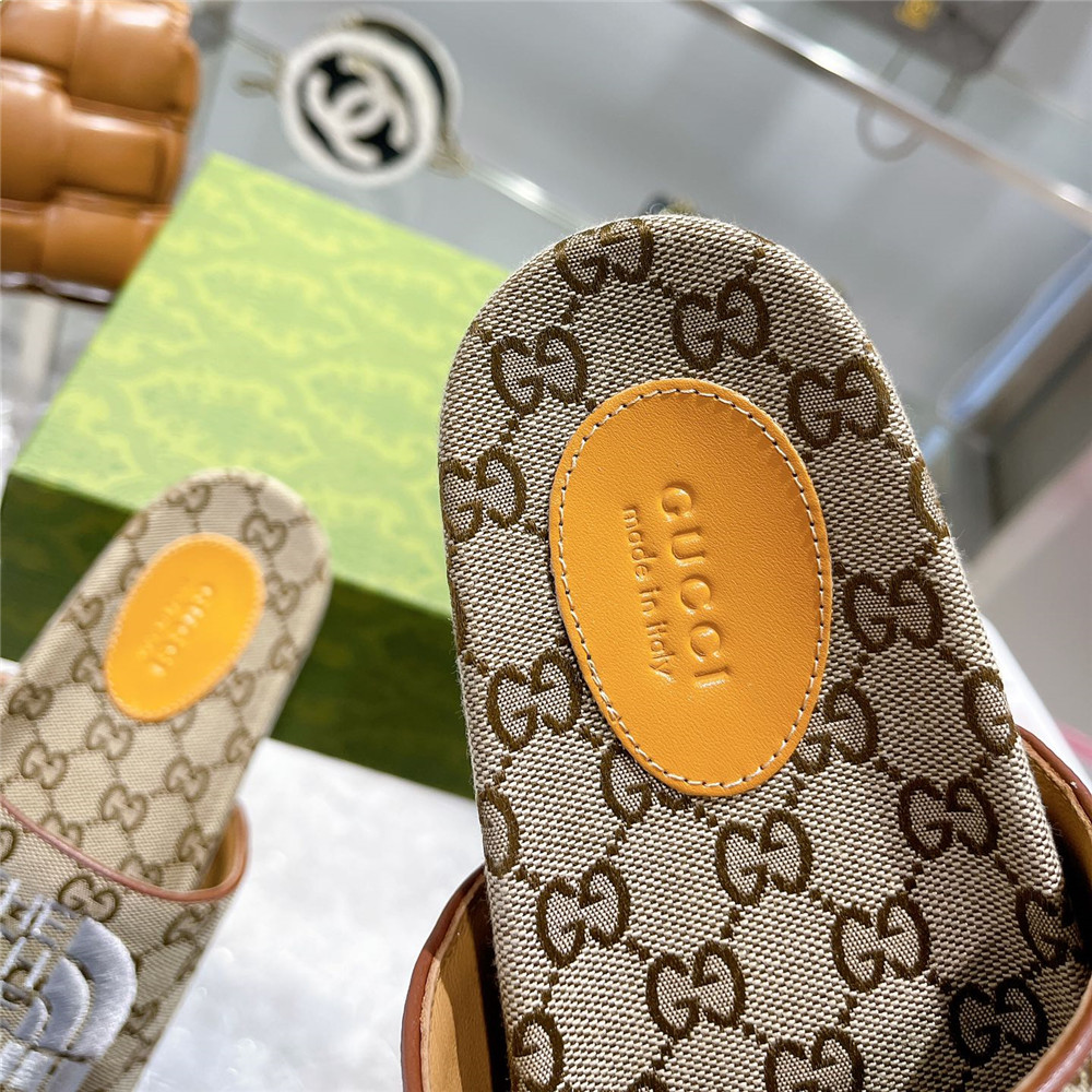 Gucci X The North Face GG Logo Slides - DopestKickz