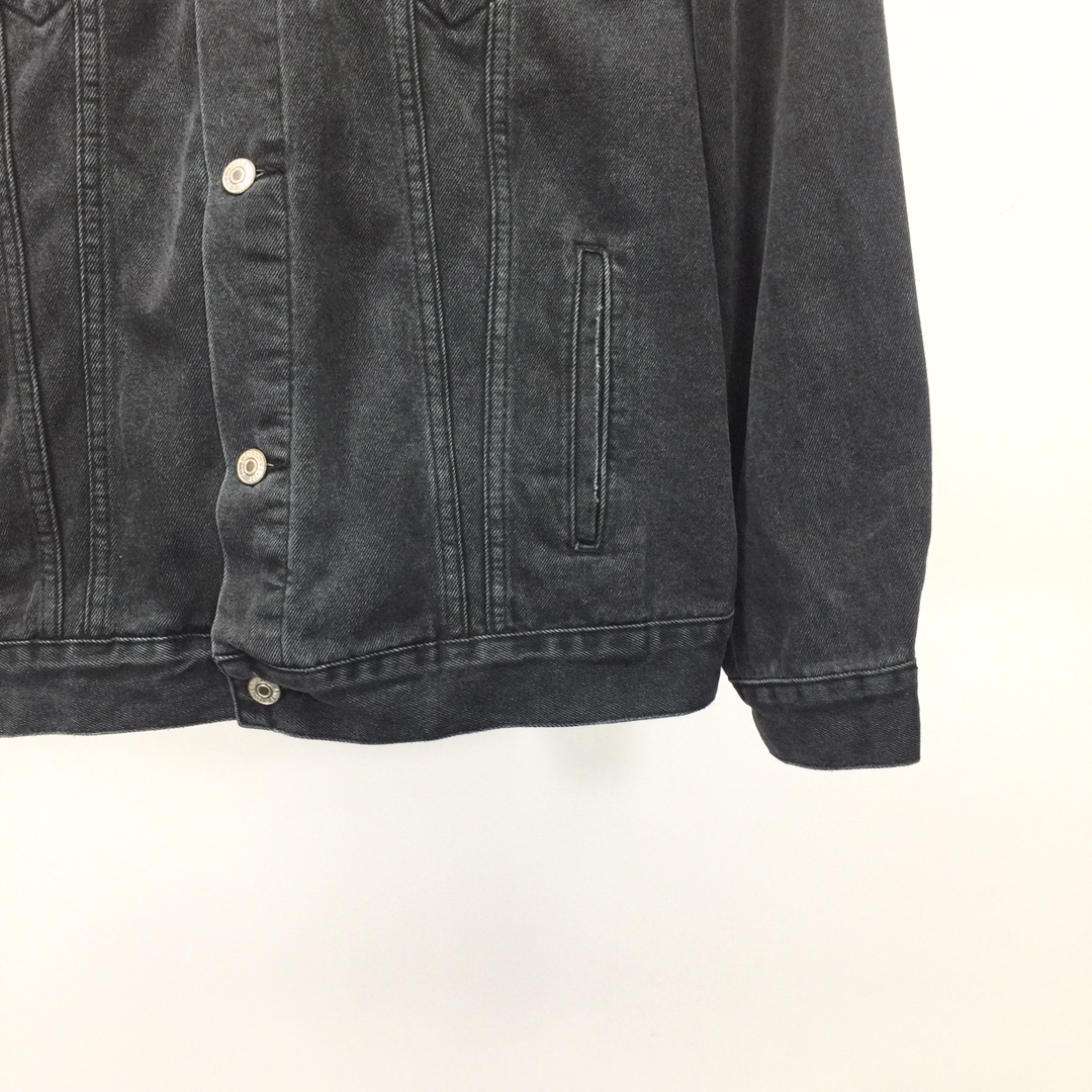  Balenciaga Spray Paint Logo Denim Jacket - DopestKickz