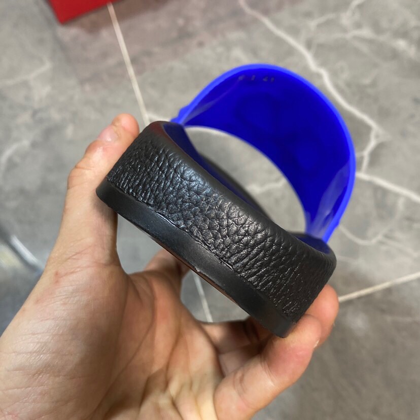 Valenti Garavani Summer V Logo Singature Sandal In Blue - DopestKickz