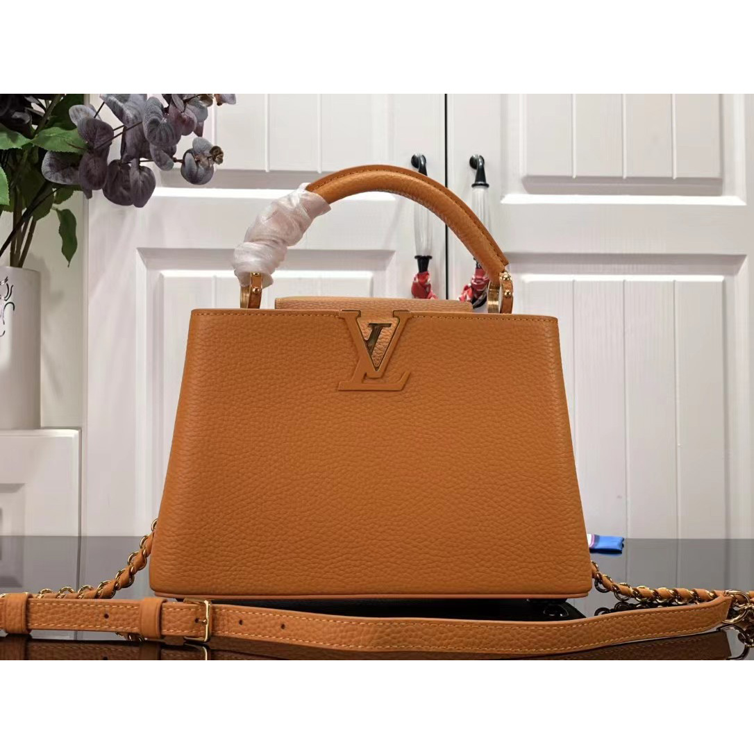 Louis Vuitton Capucines Handbag In Brown（27 x 18 x 9cm） - DopestKickz