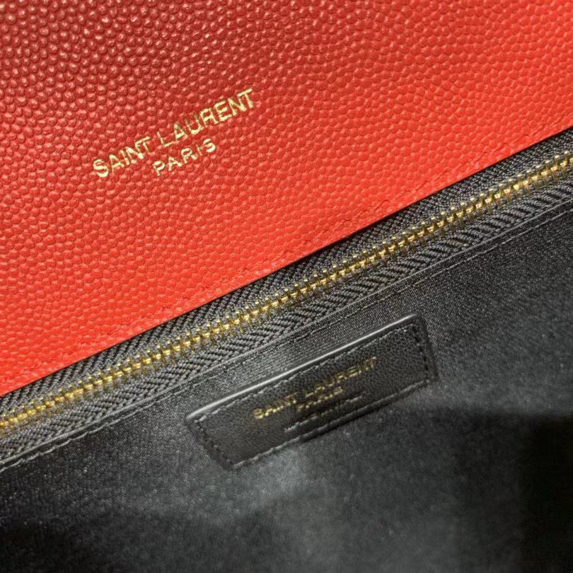 Saint Laurent Envelope Large Bag In Mix Matelasse Grain De Poudre Emboosed Leather - DopestKickz