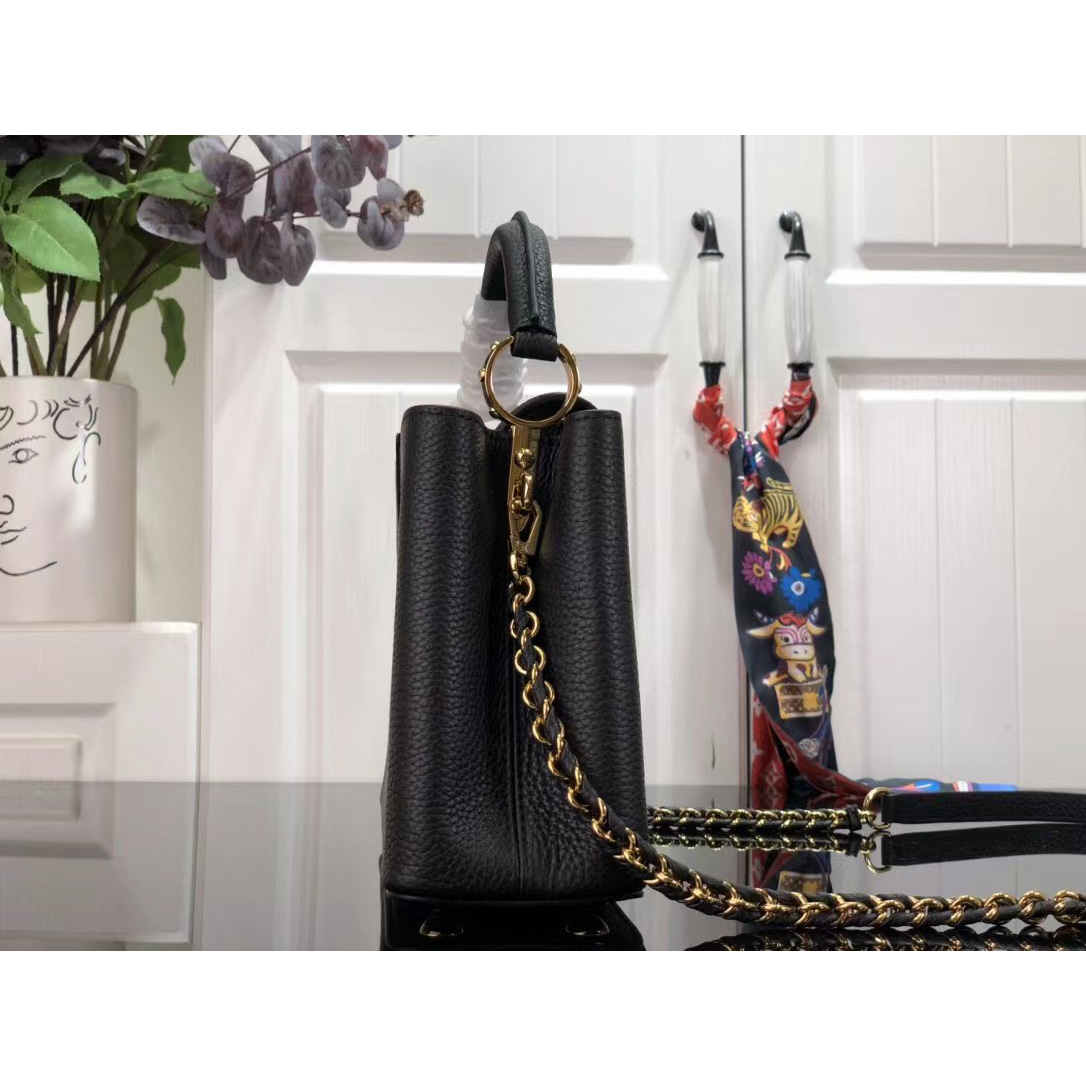 Louis Vuitton Capucines Handbag In Black（27 x 18 x 9cm） - DopestKickz