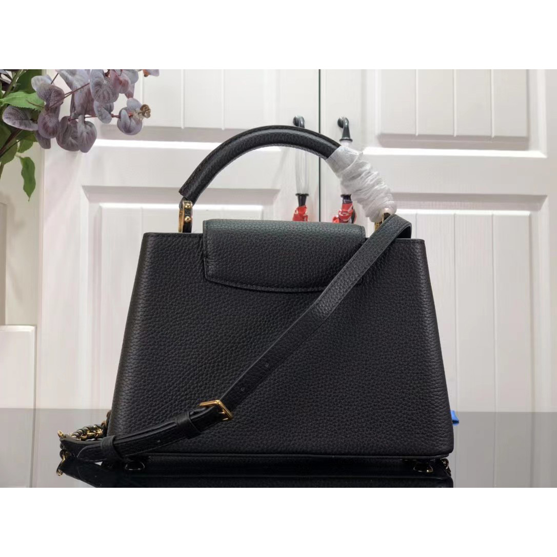 Louis Vuitton Capucines Handbag In Black（27 x 18 x 9cm） - DopestKickz