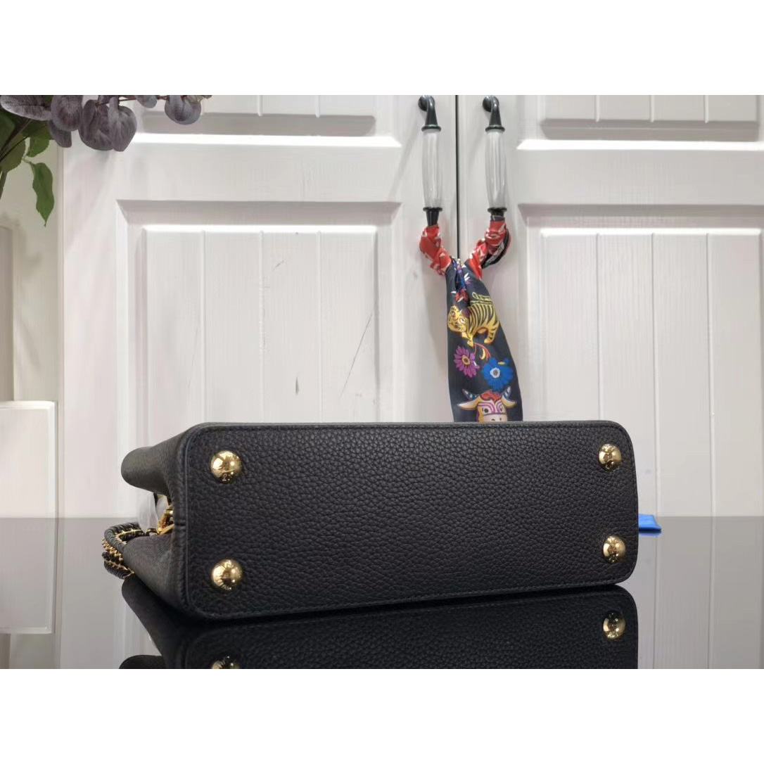 Louis Vuitton Capucines Handbag In Black（27 x 18 x 9cm） - DopestKickz