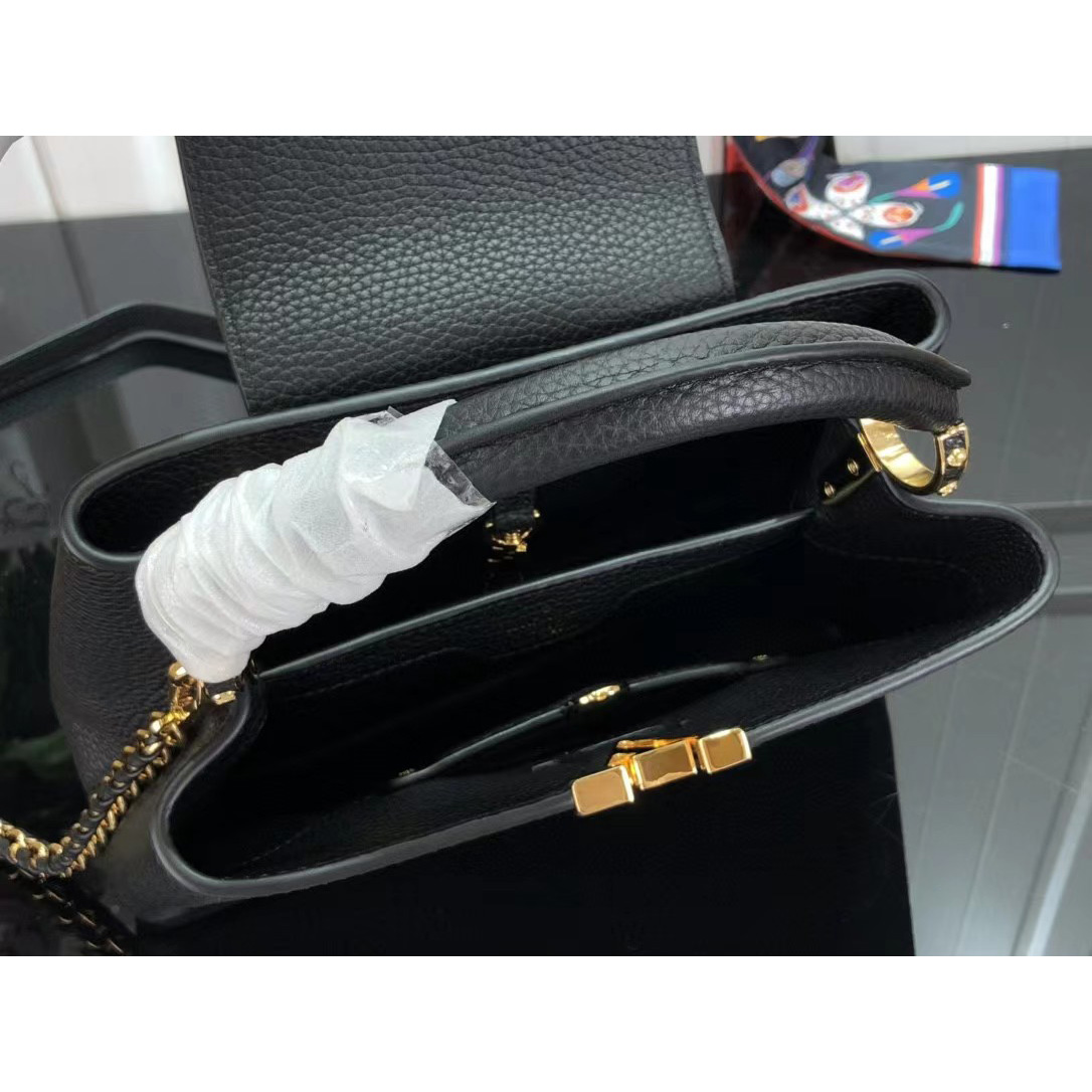 Louis Vuitton Capucines Handbag In Black（27 x 18 x 9cm） - DopestKickz