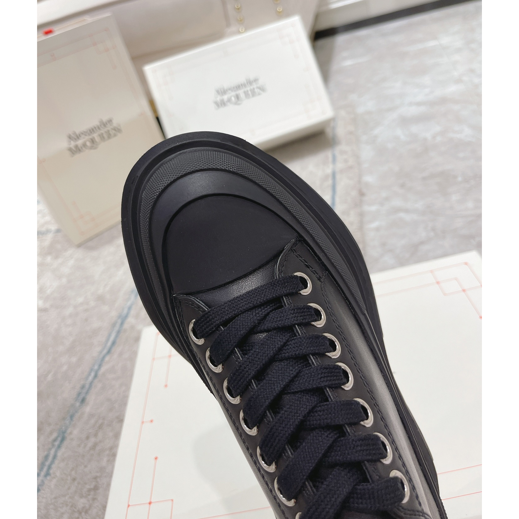 Alexander Mqueen Tread Slick Platform Low Sneakers - DopestKickz