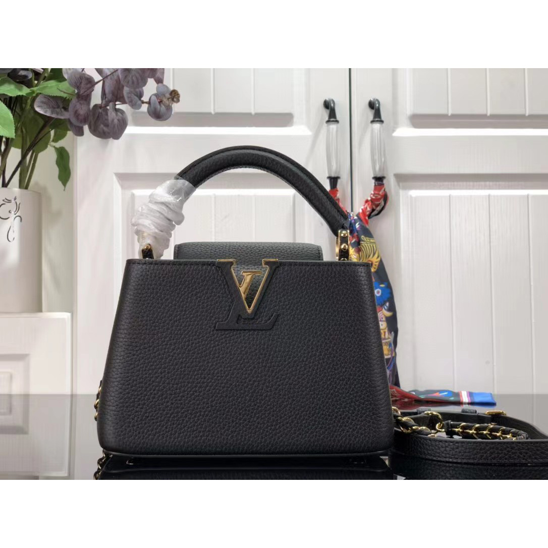 Louis Vuitton Capucines Mini Handbag In Black(21 x 14 x 8 cm) - DopestKickz