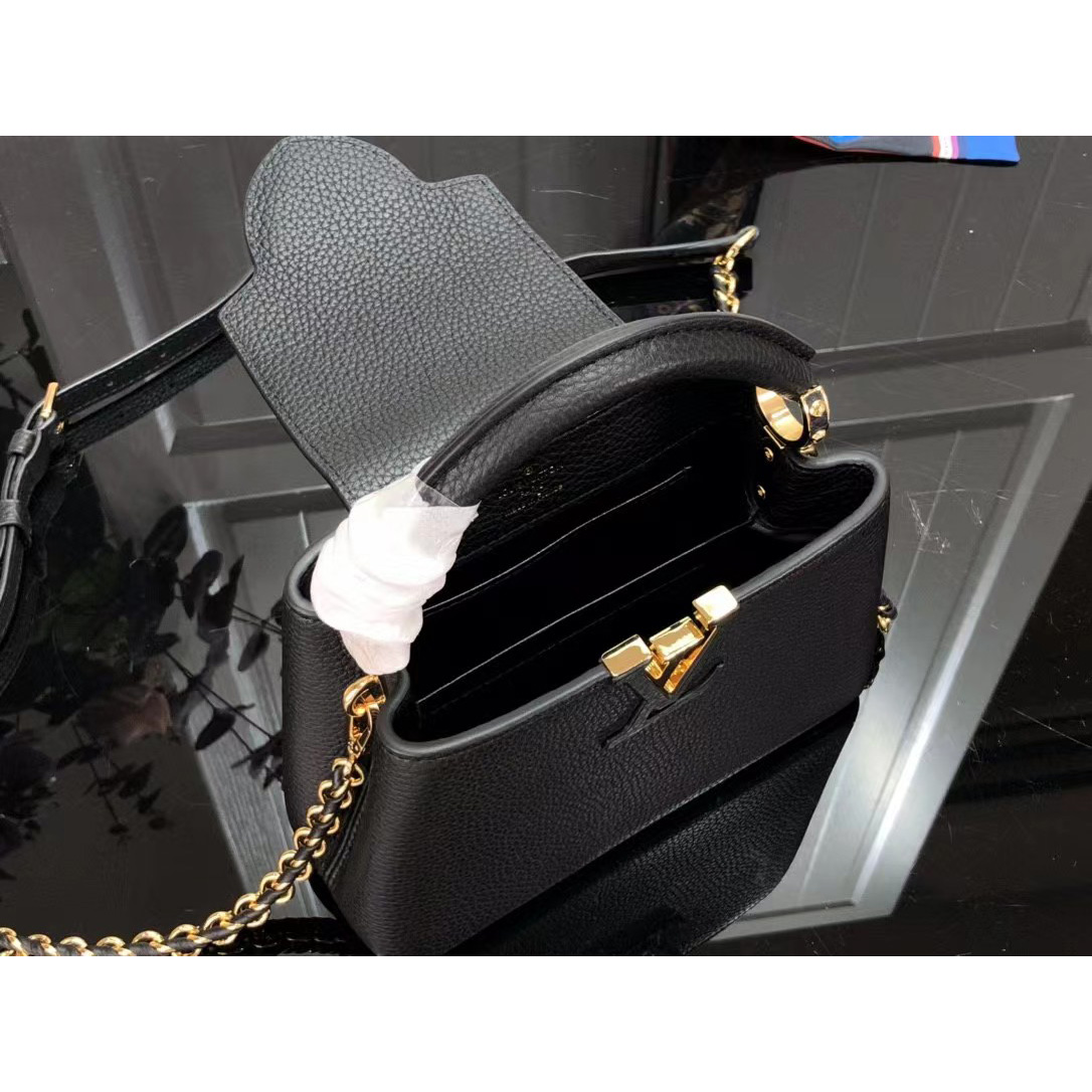 Louis Vuitton Capucines Mini Handbag In Black(21 x 14 x 8 cm) - DopestKickz