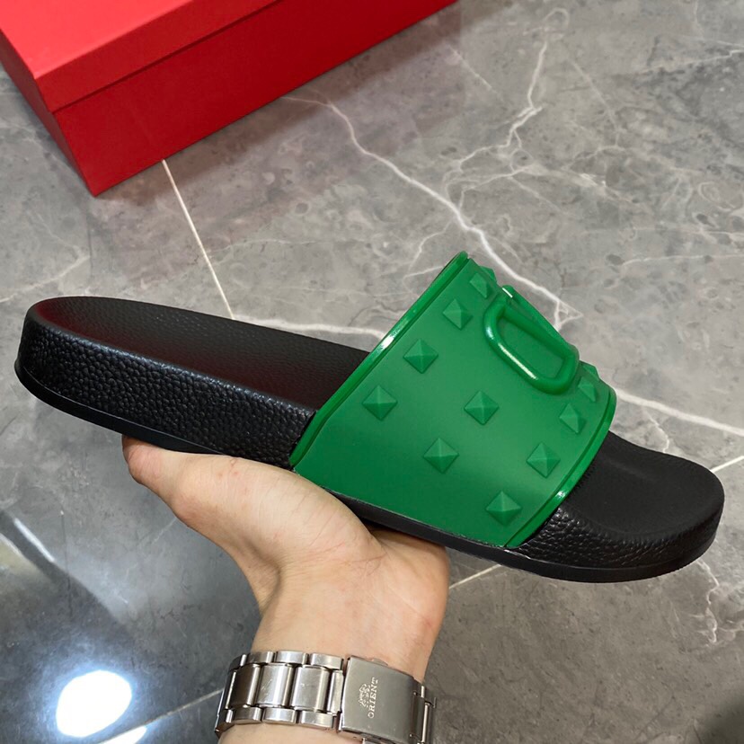 Valenti Garavani Summer V Logo Singature Sandal In Green - DopestKickz