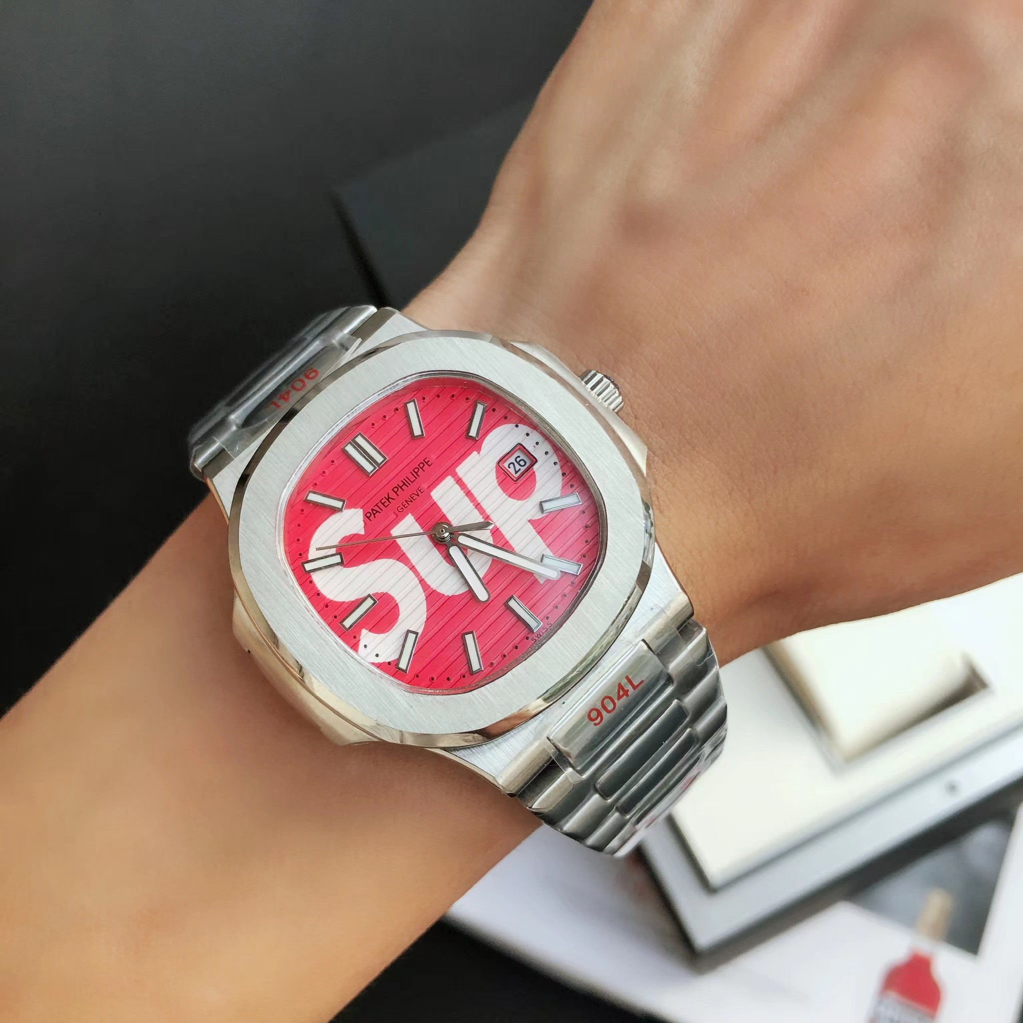 Patek Philipps Sa X Supreme Watch - DopestKickz