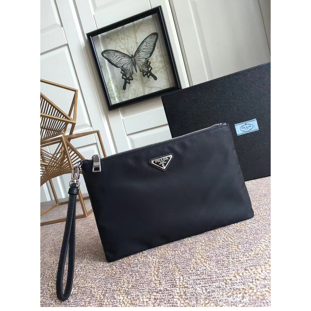 Prada Flat Pouch Black   28-18-1CM - DopestKickz