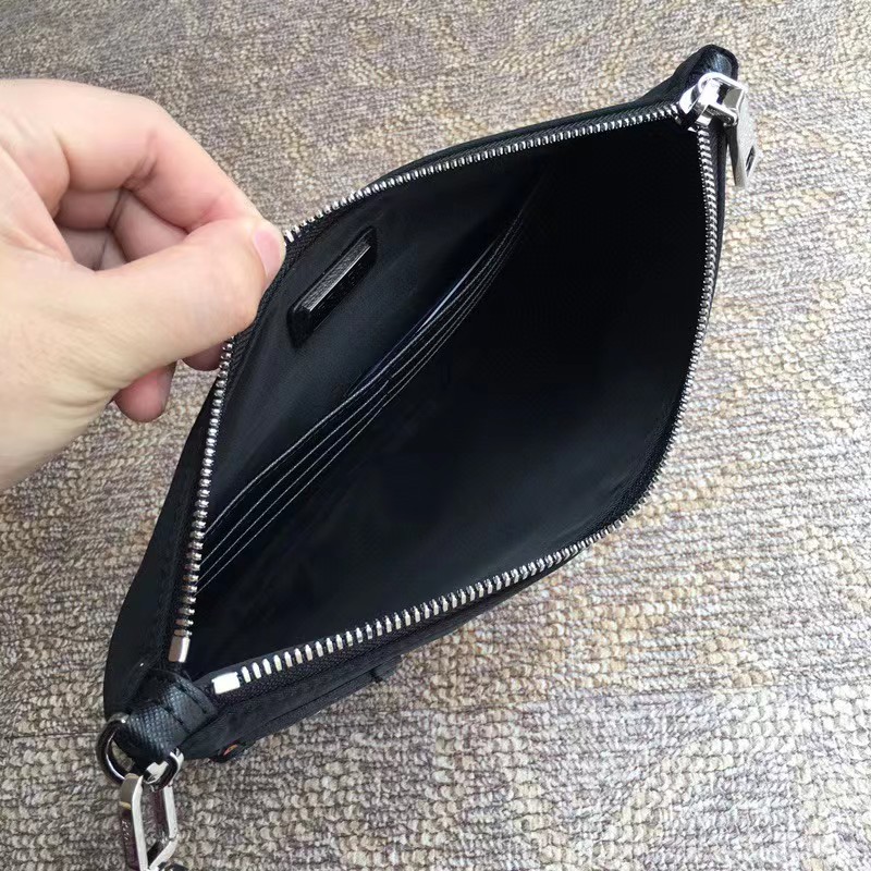 Prada Flat Pouch Black   28-18-1CM - DopestKickz