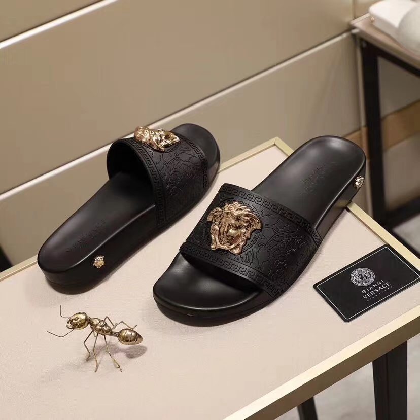 Versace Baroque Medusa Slides  - DopestKickz